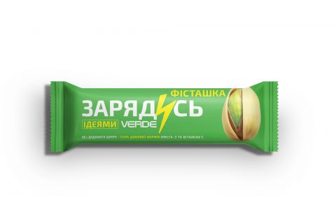 "Батончик «Зарядись Ідеєю» — Фісташка + Омега-3_30г