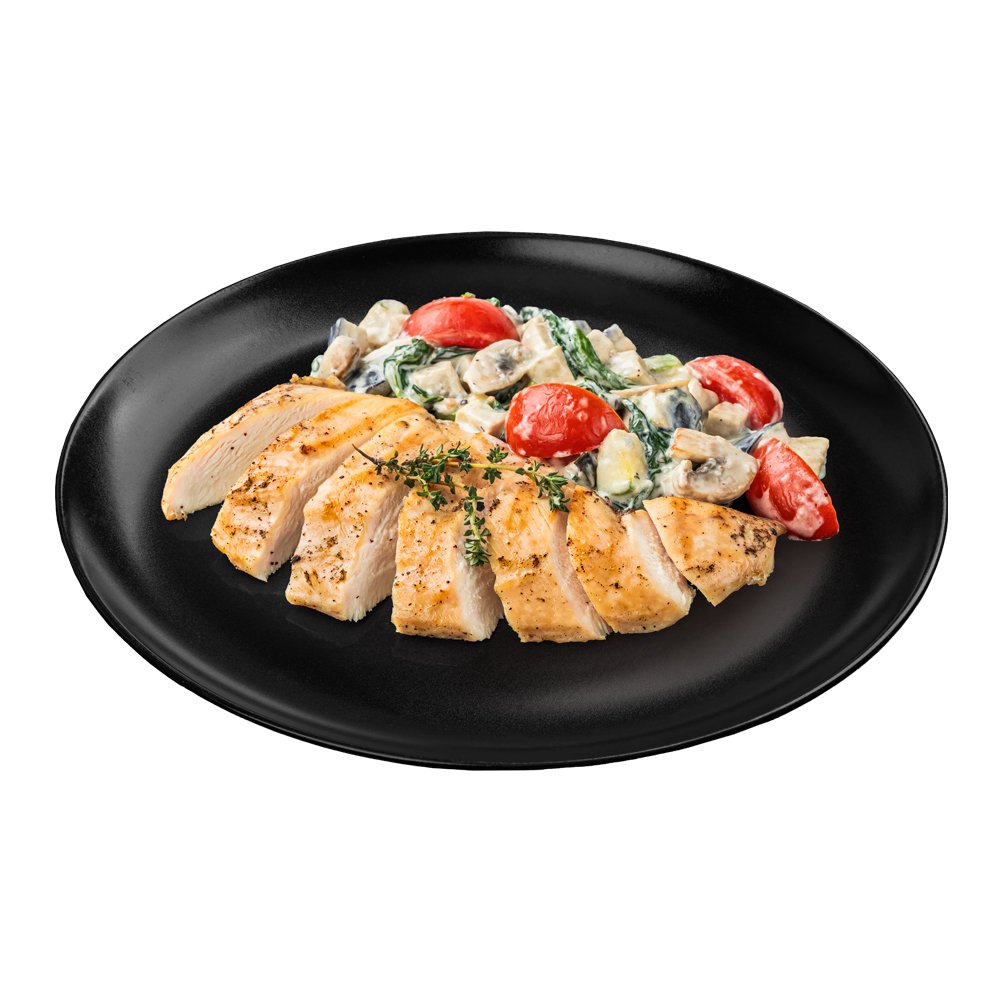 Куриное филе в сливочном соусе с овощами (330 г)